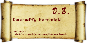 Dessewffy Bernadett névjegykártya